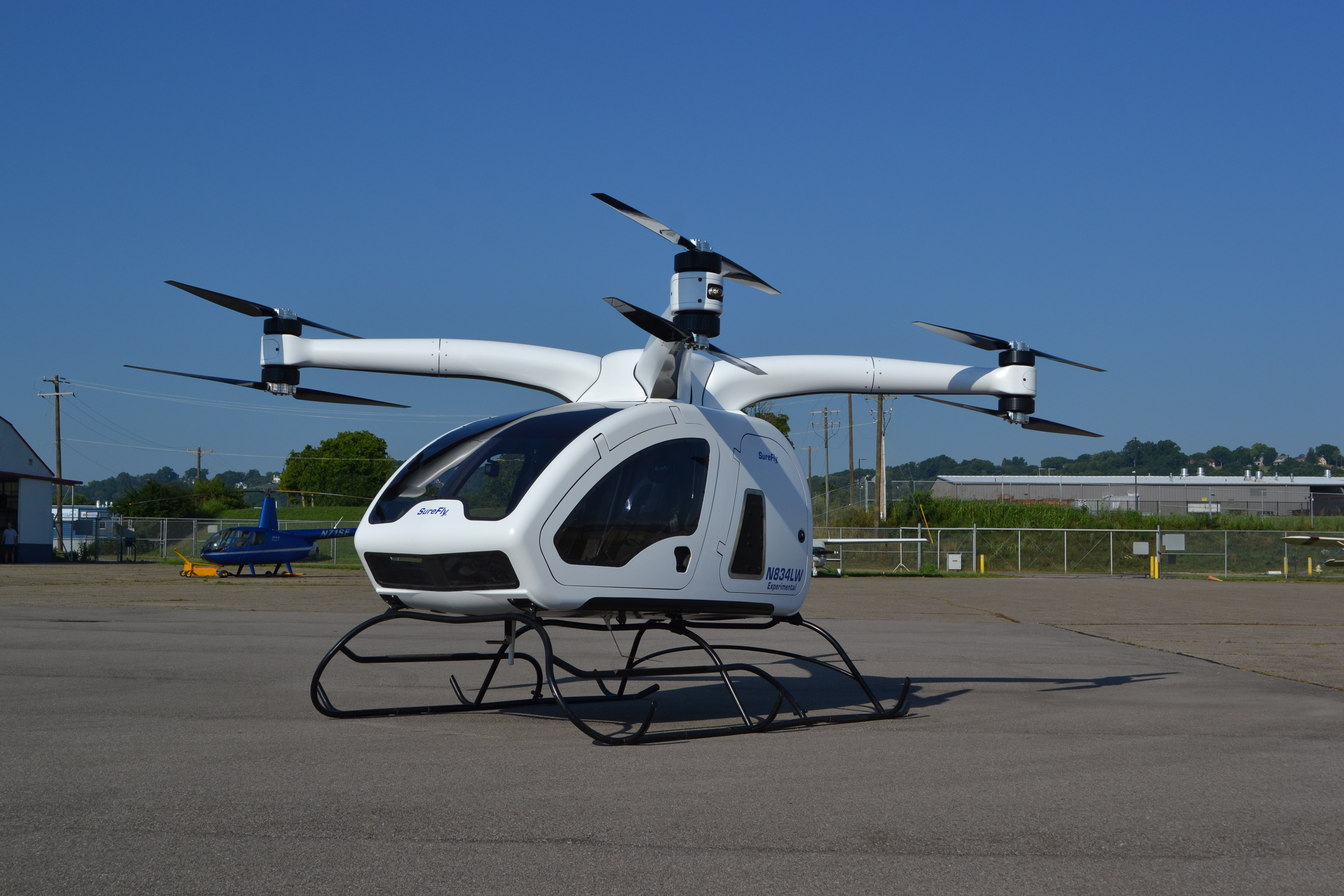 urban air taxi Workhorse SureFly left side